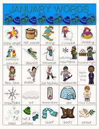 Winter Time Fun January Word Winter Words Preschool Language