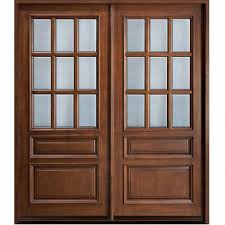 Glass Panel Double Door Hpd170 Glass Panel Doors Al Habib Panel Doors Wood Exterior Door Solid Wood Entry Doors Custom Front Doors