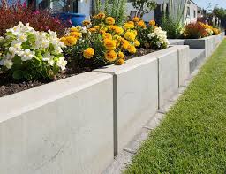 Kann Mauerscheiben In Sichtbeton Grau Garten Landschaftsbau Vorgarten Garten