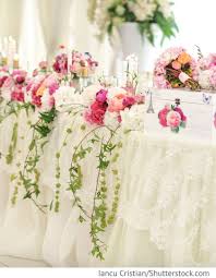 Dekoration Mit Blumen Und Stoff Des Brautpaartisches Fur Russische Hochzeiten Hochzeit Deko Ideen Hochzeitsdekoration Hochzeit