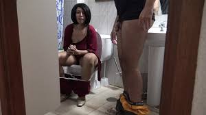Perverted Stepmom Caught Me Watching Her Peeing and She Invited Me to Pee  Together