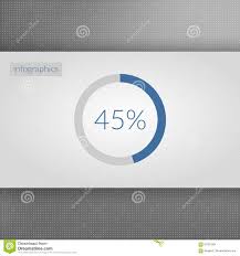 45 Percent Pie Chart Symbol Percentage Vector Infographics