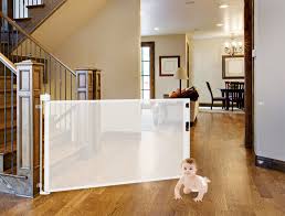 There are baby gates for stairs included with mounted hardware that can be attached to the frames of walls. Retract A Gate Made In Usa Retractable Safety Gates For A Baby Dog Or Cat