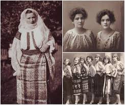 Children stand in front of a museum collection of puppets representing traditional romanian clothing.jpg 922 × 691; Traditional Romanian Blouse