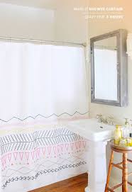 This bathroom boasts a calm bath and shower areas. How To Change The Decor Of Your Bathroom With A Simple Diy Shower Curtain 15 Ideas