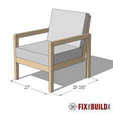 I made sure every piece has the same width and length. Modern Diy Outdoor Chair From Cedar 2x4s Fixthisbuildthat