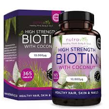 Biotin Hair Growth Supplement 10000mcg 365 High Strength Biotin Tablets For Hair Enhanced With Coconut Oil Supports Normal Skin And Hair Growth Made In Uk By Nutravita Loving Your Hair