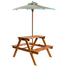 Petites annonces gratuites table jardin enfant portable enfants en plein air gonflables lastics matelas pis portable table jardin enfant. Table A Pique Nique Et Parasol Enfants 79x90x60cm Acacia Solide Achat Vente Table De Jardin Table A Pique Nique Et Para Cdiscount