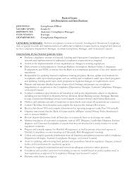Examples of chief compliance officer job descriptions from real companies. Bank Compliance Officer Job Description Templates At Allbusinesstemplates Com