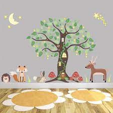 Woodland wall decorations for nursery. Enchanted Woodland Wall Art Stickers