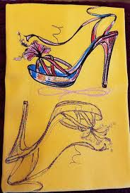 She creates portraits of women with. High Heels Shoes Embroidery Design Decoration Embroidery Showcase Machine Embroidery Community