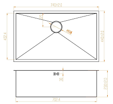 Our registration number is oft 626739 paypal credit is a trading name of paypal (europe) s.à.r.l. 740x440 Mm Undermount Deep Wide Single Bowl Handmade Steel Sink Ds008 Grand Taps