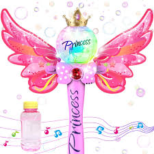 Amazon Com Wistoyz Bubble Machine Bubble Blower With Detachable Wings Musical Light Up Bubble Wand 1000 Bubbles Per Minute Bubble Solution Screwdriver Included Bubble Machine For Kids Toddlers Toys Games