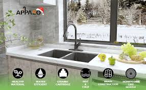 I love the look but am having last minute jitters about it. Appaso Kitchen Faucet With Pull Down Sprayer Oil Rubbed Bronze Single Handle High Arc Pull Out Spray Head Kitchen Sink Faucet With Deck Plate Amazon Com