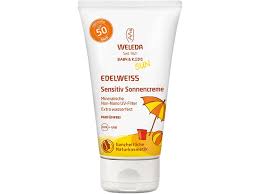 Bei sonnenschutz kommt es auf die inneren werte an! Weleda Edelweiss Sensitiv Sonnencreme Lsf 50 Fur Babys Und Kinder 50 Ml