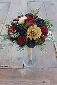 If you don't want a marsala dress, get a pair of gorgeous shoes or booties, a floral crown and of course your bridal bouquet should comprise some burgundy roses or. Navy And Burgundy Wedding Bouquet Navy Wedding Flowers Gold Wedding Flowers Navy And Burgundy Wedding