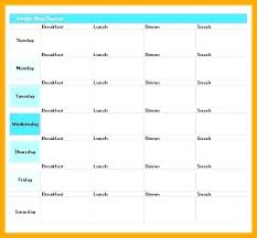 Template For Diet Plan Briero Me