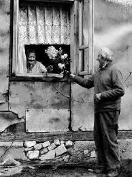 Old People Love Old Couples Black And White Photography