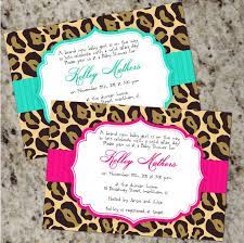 Chic Leopard Invitations Baby Shower Or Any Occassion Printable Design 12 99 Via Etsy Baby Shower Baby Shower Invitations Leopard Baby Showers