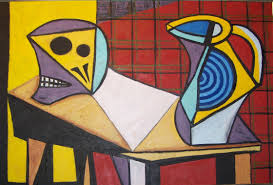 This composition is closely related to his paintings of the period: Picasso Still Life With Skull Jpeg 2238 1513 Picasso Still Life Picasso Paintings Painting
