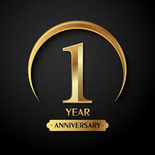First year anniversary is when you have been with your partner for a year and you celebrate the long lasting relationship on the day you started dating: First Year Anniversary Celebration Design 2042819 Vector Art At Vecteezy
