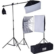Daylight Umbrella Photo Video Studio Lighting Kit With Arm Softbox