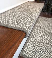 Padded Wool Carpet Stair Treads Breckenridge Grey Medium Etsy Carpet Stair Treads Stair Treads Carpet Stairs