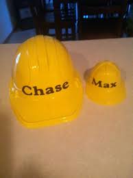 Construction Party Personalized Hard Hats I Made For The Kids Using My Cricut Machine And Vinyl I Eve Construction Party Construction Theme Niece And Nephew