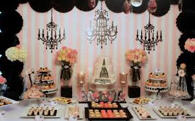 Paris party theme colors, associated symbols, and phrases. Vintage Parisian Bridal Shower Via Blossom