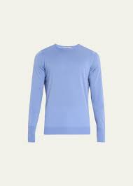 John Smedley Men's Marcus Crew In Winter Violet