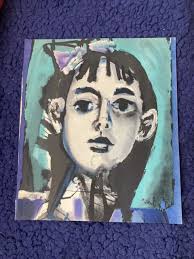 WALTER SIMON (1914-2010), grande lithographie d'un bébé en 1947 EUR 180,00 