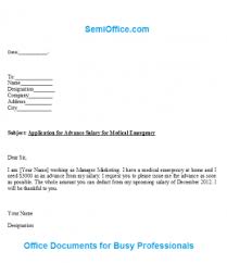 You can use this letter example after amending it as suitable for your job applications. Salary Advance For Medical Treatment Sample Applicationsemioffice Com