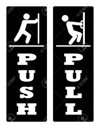 The best selection of royalty free front door sign vector art, graphics and stock illustrations. Push Pull Door Signs Push Pull Door Signs On Black Background Royalty Free Cliparts Vectors And Stock Illustration Image 127506481