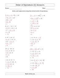 The Order Of Operations With Negative And Positive Integers Four Steps C Math Worksheet Page 2 In 2020 Order Of Operations Mental Maths Worksheets Math Vocabulary