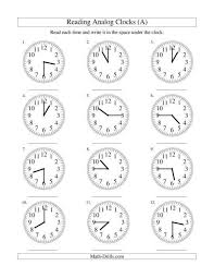 8 Reading Analog Clock Worksheet Clock Worksheets Analog Clock Reading Worksheets