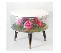 Rare Inflatable Terrarium Footstool Ottoman Mid Century Etsy Footstool Mid Century Modern Decor Vintage Kitsch