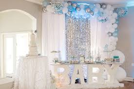 Below are all kinds of fun ideas to welcome a new little guy into the world! Winter Wonderland Baby Shower Pretty My Party Party Ideas