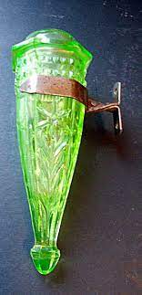 Temporarily Closed Vintage Green Glass Antique Glass Vaseline Glass