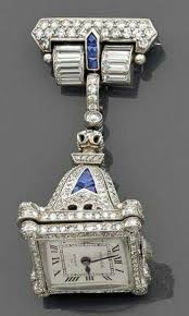 Saphhire Diamond And Platinum Lapel Watch By Patek Philippe And Tiffany Circa 1920 Vintage Jewelry Antique Watches Deco Jewelry