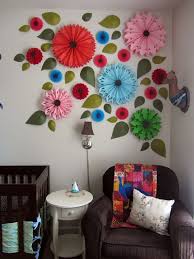 Nursery Decor 3d Paper Flower Wall Decor For A Baby Girl Diy Wall Art Decor Diy Flower Wall Paper Wall Art Decor