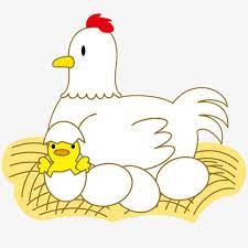 A Cartoon Hen Hatches Chickens Cartoon Chicken Cartoon Clip Art Chickens