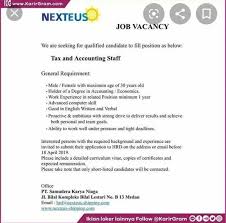 Nah itulah beberapa contoh iklan contoh job vacancy atau lowongan kerja dalam bahasan inggris. Tolong Banget Kak Buatin Surat Lamaran Pake Bahasa Inggris Dari Job Vacancy Ini Brainly Co Id