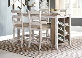Contemporary set adds a modern feel to your dining room, kitchen or breakfast nook. Skempton White Counter Height 5pc Dining Set Evansville Overstock Warehouse
