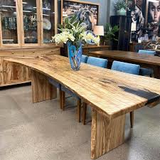 Modern marble shine dining table set my aashis from cdn.shopify.com. Edo Slab Dining Table In Camphor Laurel Naturally Timber Furniture