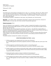 NO QUORUM AT ZONING MEETING