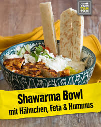 Shawarma Bowl Mit Hahnchen Feta Hummus Video Shawarma Rezept Arabisches Essen Rezepte