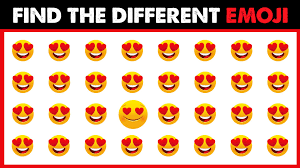 Find The Different Love Emoji Odd One Out In 15 Seconds Spot The Odd Emoji Find The Difference Odd One Out Easy Puzzles Find The Odd One Out