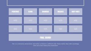 The host can input the player or team names at the beginning of the game while in the slideshow. Medical Jeopardy Google Slides Theme Powerpoint Template