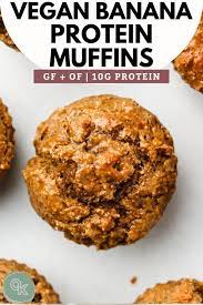 In a large bowl, mix together the oats, baking powder, and protein powder. Vegan Banana Protein Muffins Gluten Free Oil Free Okonomi Kitchen
