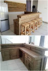 Superb Old Wood Pallets Reusing Tips Bar Fait Maison Ilot De Cuisine Rustique Et Bar En Bois